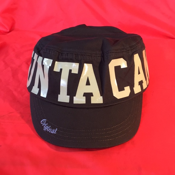 Original Robin Ruth Punta Cana hat 2 panel flat top camp cap brown gold - Picture 2 of 8